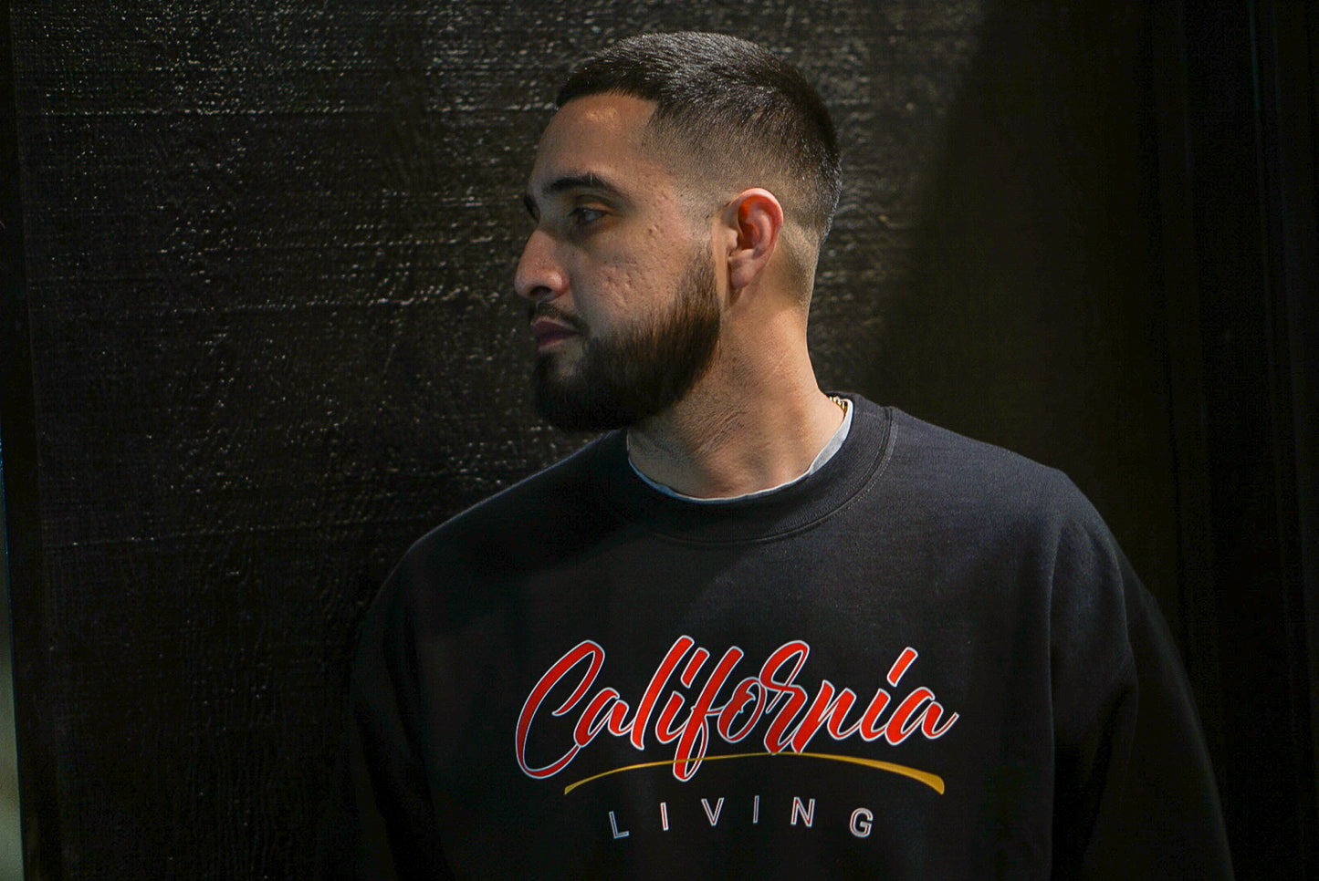 Blk & Crimson California Living Crew Neck (FREE SHIPPING)