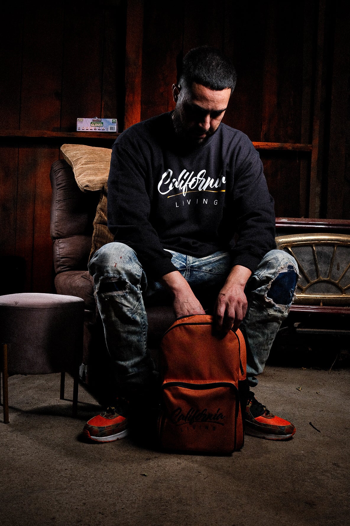 California Living crew neck in blk (FREE SHIPPING)