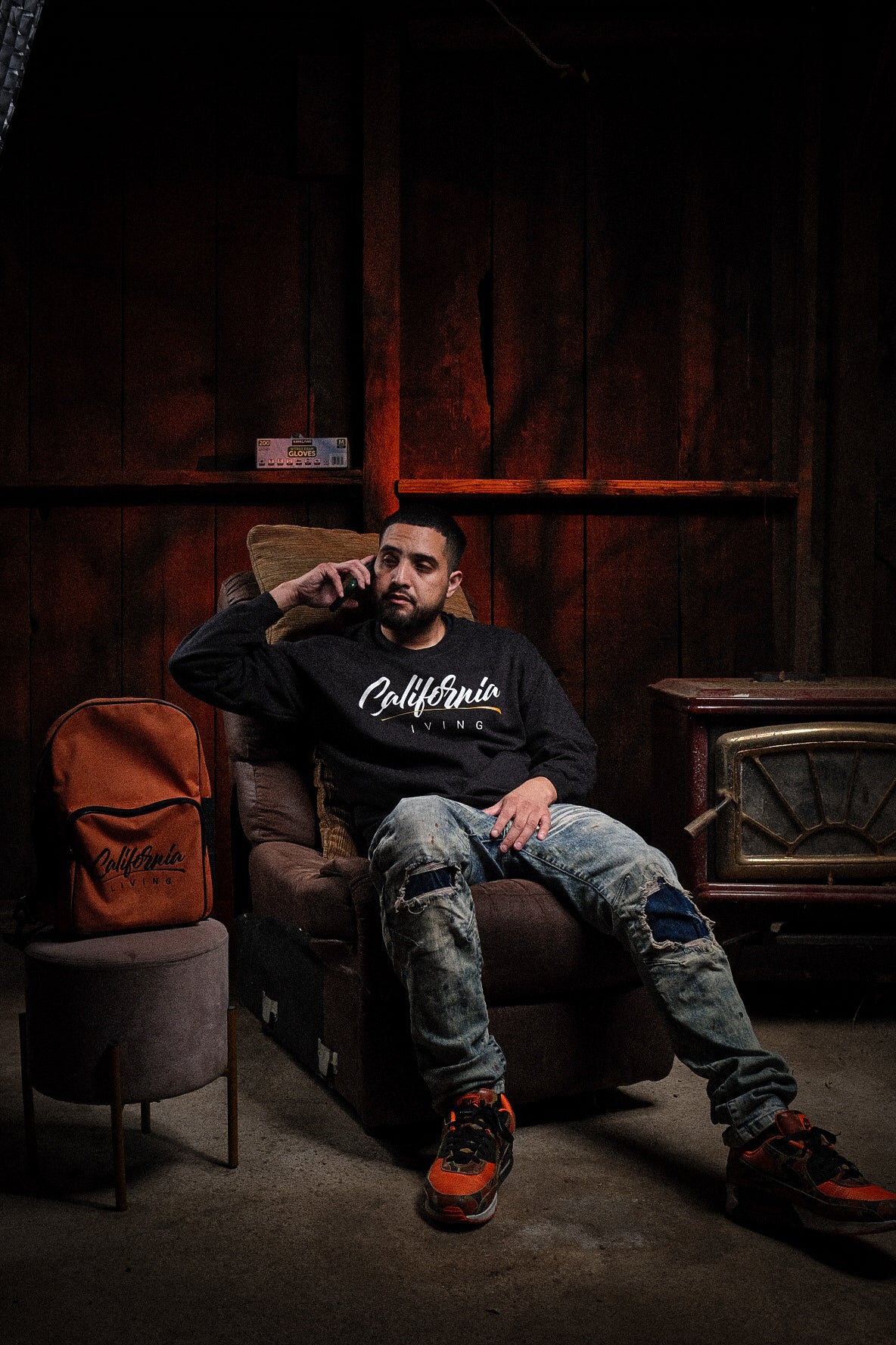 California Living crew neck in blk (FREE SHIPPING)