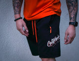 California Living shorts in blk & Orange